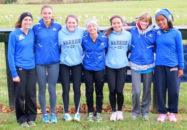 The girls varsity cross country team after their 3rd place finish