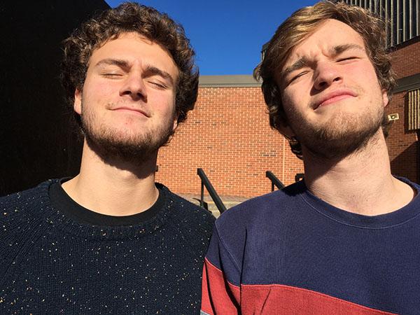 Silas Frayser (left) and Billy Livermon (right) are two seniors who are participating in No-Shave November