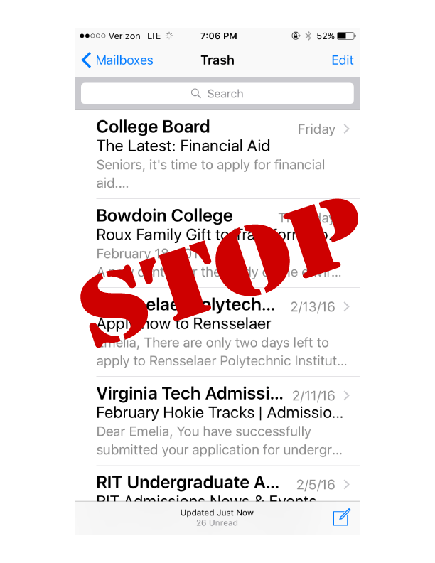 Dear College Emails: Why?