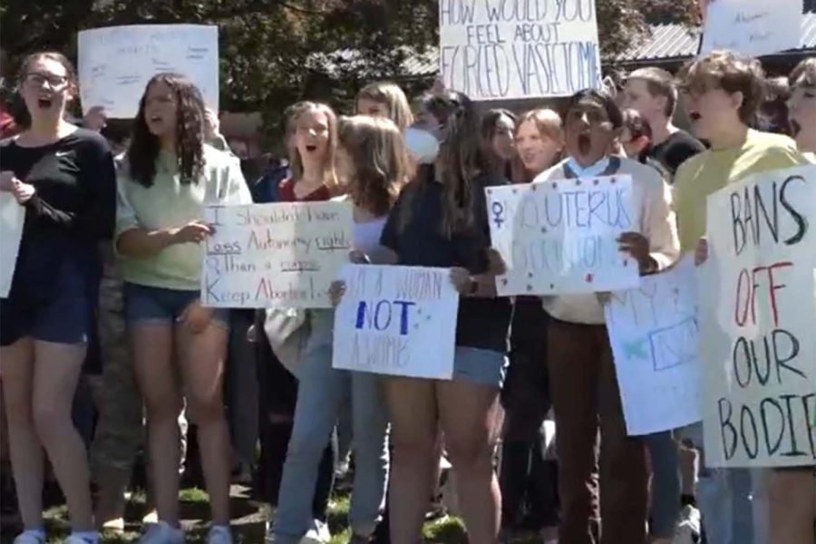 WAHS students constructed and decorated signs on short notice in preparation for their protest.
Picture courtesy of Mika Chaturvedi