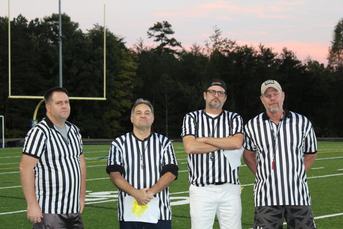 Powderpuff referees (left to right): Lars Melton, Eric Gauss, Kurt Johnson, and Steph Currence. 