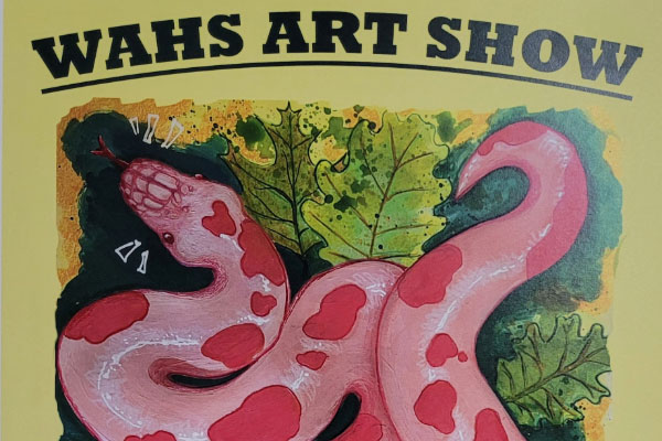 This years' WAHS Art Show poster can be found on display at the Crozet Library.