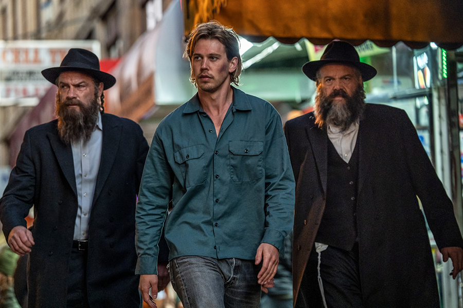 While Liev Schreiber (left) and Vincent D'Onofrio (right) have amusing turns as Hasidic gangsters, they can't save a flat, muddled script.